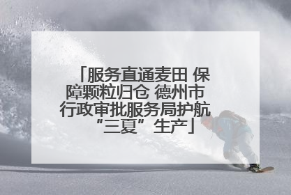 服务直通麦田 保障颗粒归仓 德州市行政审批服务局护航“三夏”生产